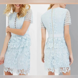 Ted Baker London Blue Dixa Layered Lace Dress